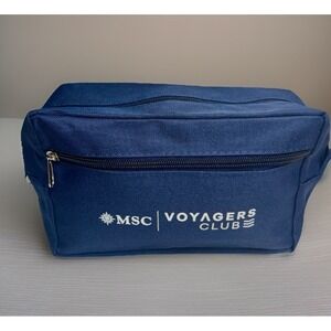 2 - NEW - MSC Voyagers Club Toiletry Makeup Bags Navy Blue